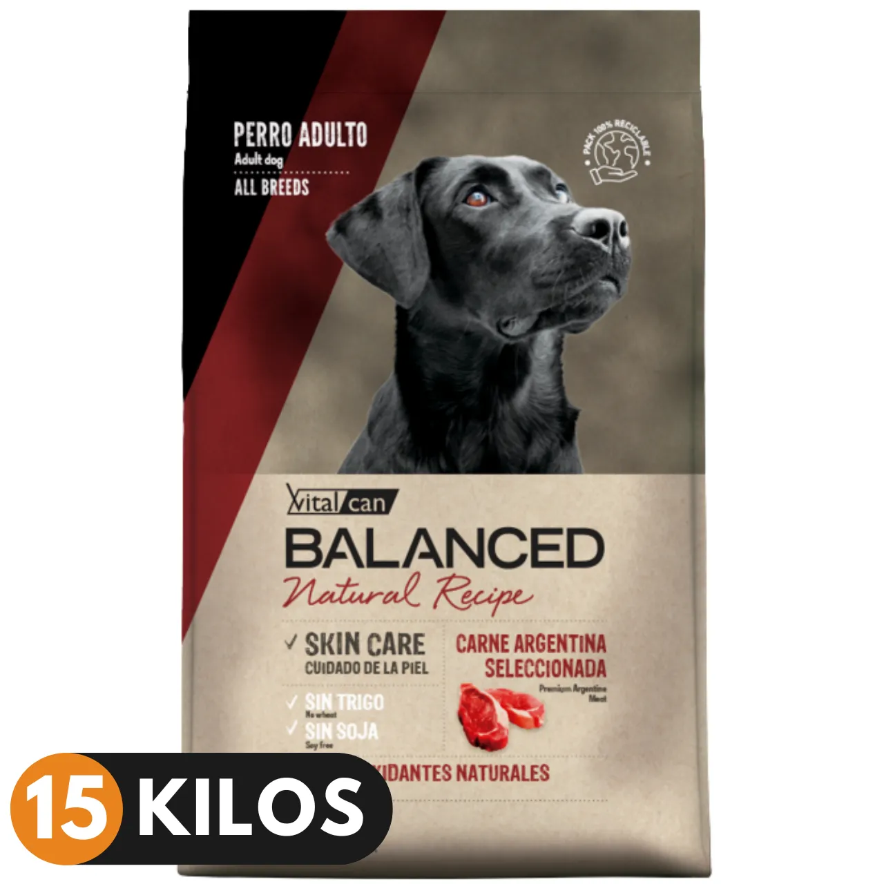 Balanced Adulto Natural Recipe Carne Seleccionada 15kg