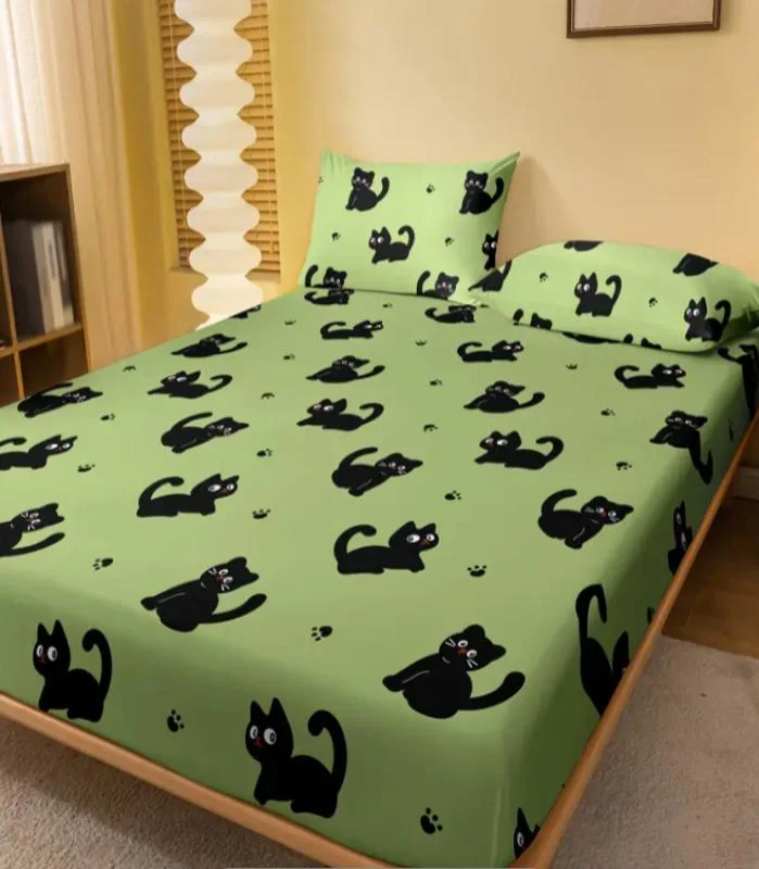 Sábana Ajustable «Cat Dreams» Individual