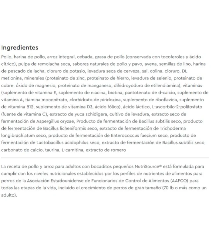 NutriSource Small Bites Pollo (Adulto Raza Pequeña) 5.44Kg - Imagen 5