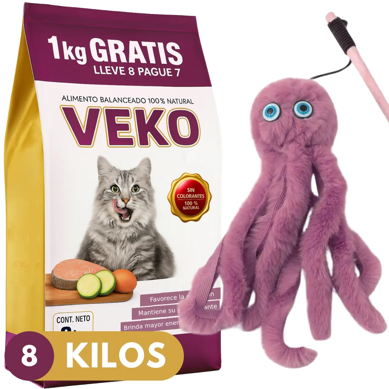 Veko Gato 8 Kg + Juguete