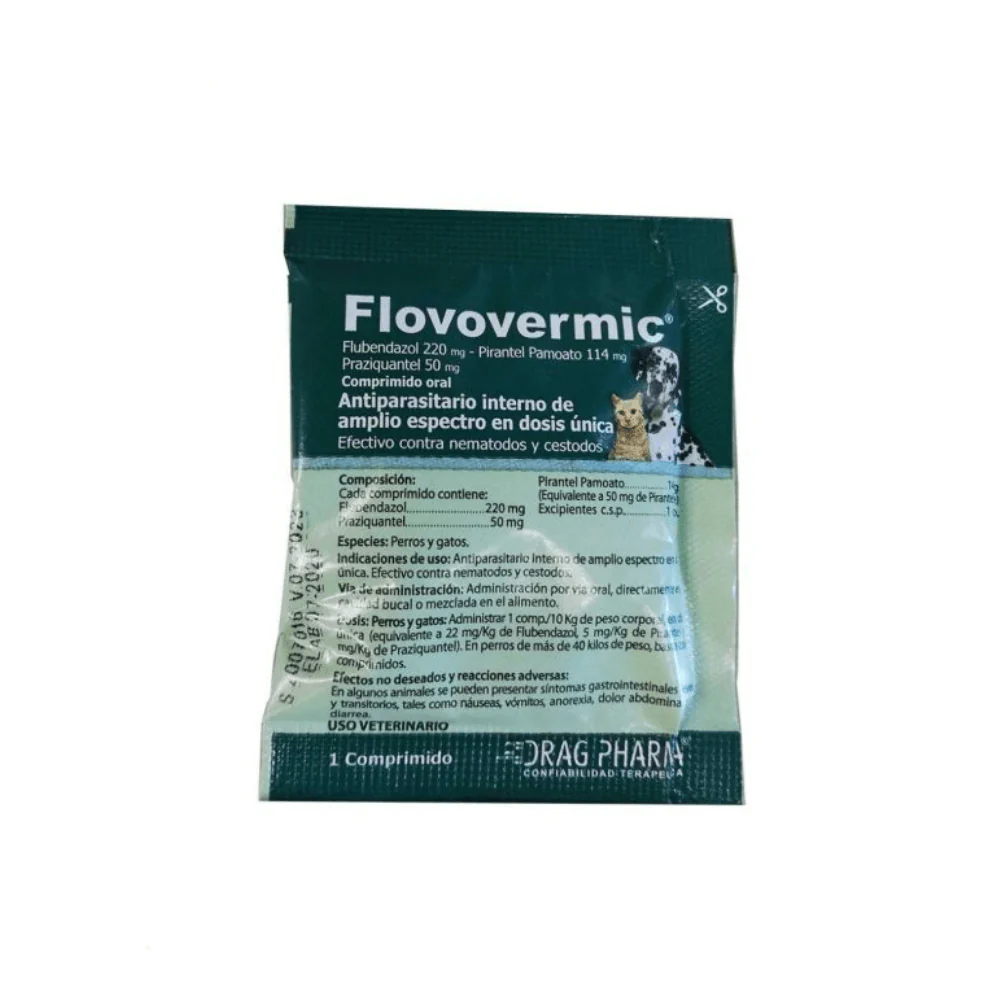 Flovovermic Antiparasitario Interno Para Perros y Gatos - Imagen 2