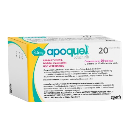 Apoquel 3.6 mg tabletas masticables 20 tab