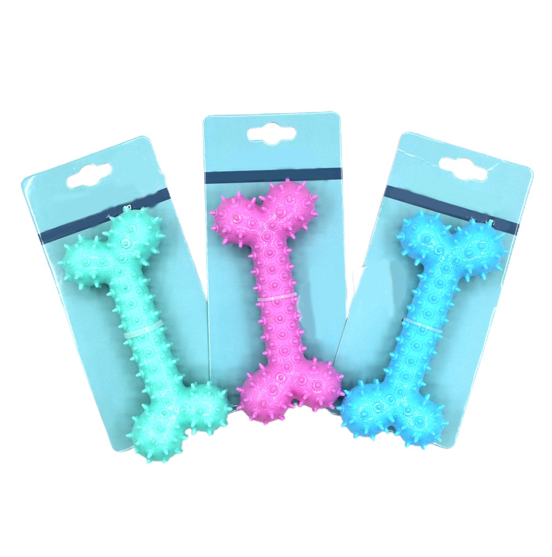 Juguete Hueso Con Púas Para Perros Colores Pastel