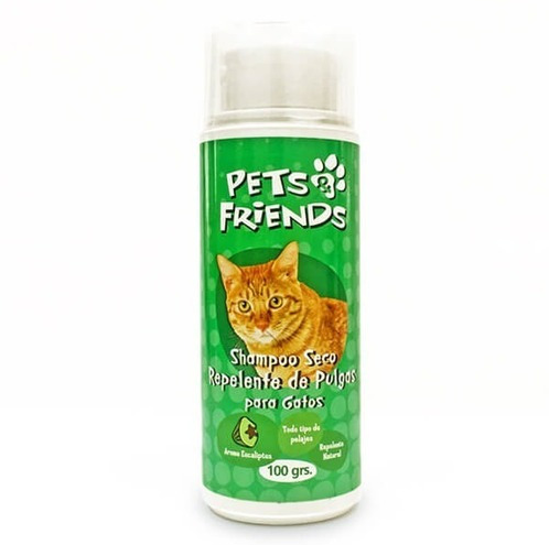 Shampoo Seco Repelente de Pulgas para Gatos 100 g Aroma Eucaliptus