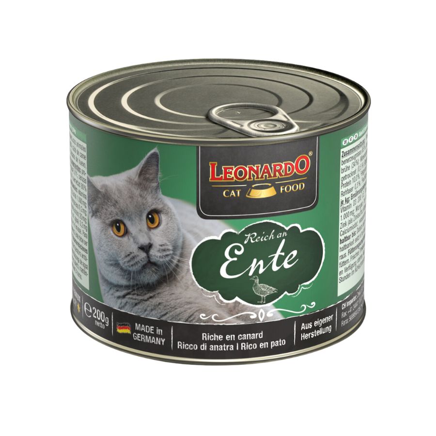 Leonardo Lata Pato Quality Selection – Alimento Húmedo para Gatos - Imagen 3