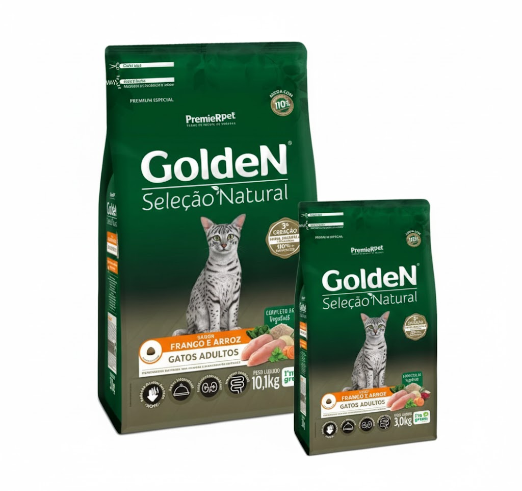Alimento Golden Selección Natural Gato Adulto Pollo y Arroz