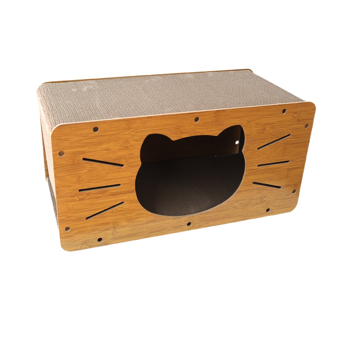 Rascador casa de madera para Gatos
